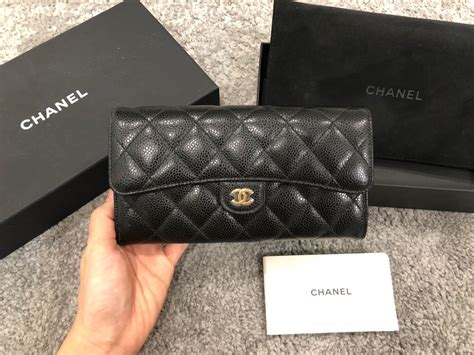 chanel white wallet|chanel long flap wallet.